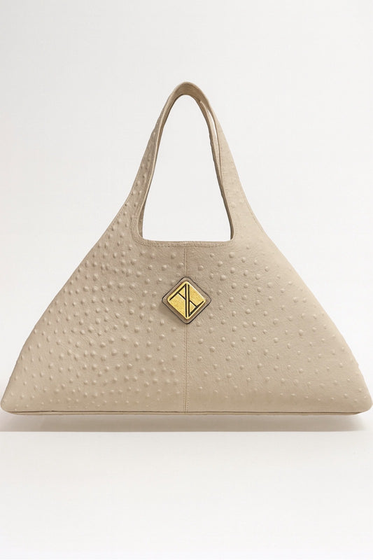 Sando Tote (Cream Ostrich)