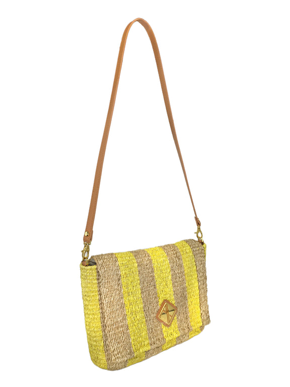 Alex Shoulder Bag in Yellow Stripes