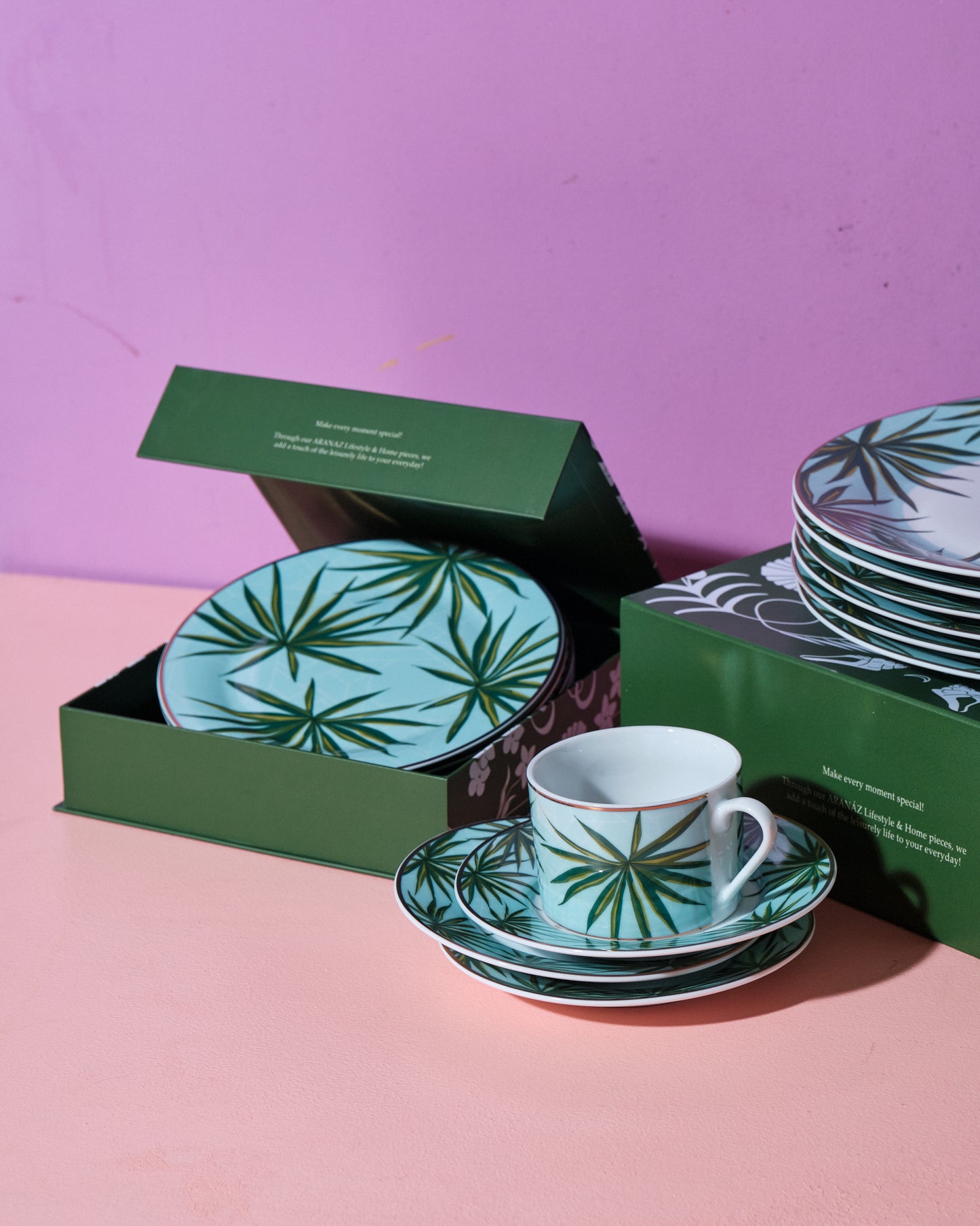 Solihiya Anahaw Dessert Plates (Seafoam Blue and Green)