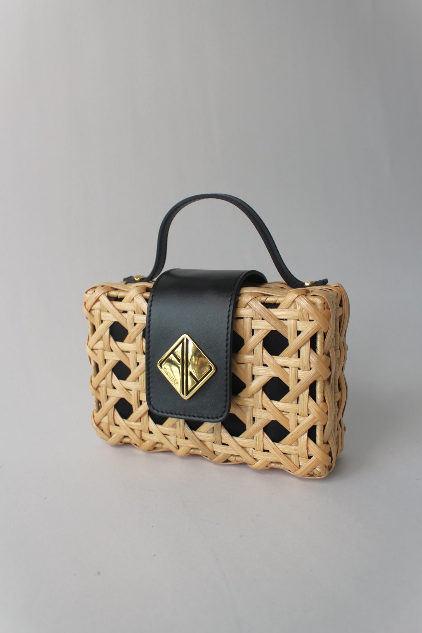 Charlie Slim Mini Handbag with Black Leather