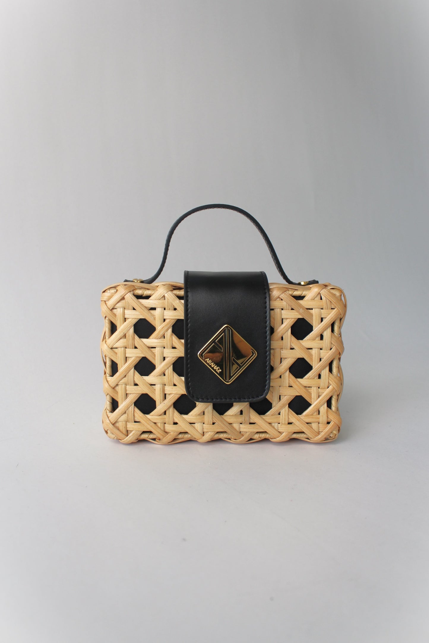 Charlie Slim Mini Handbag with Black Leather