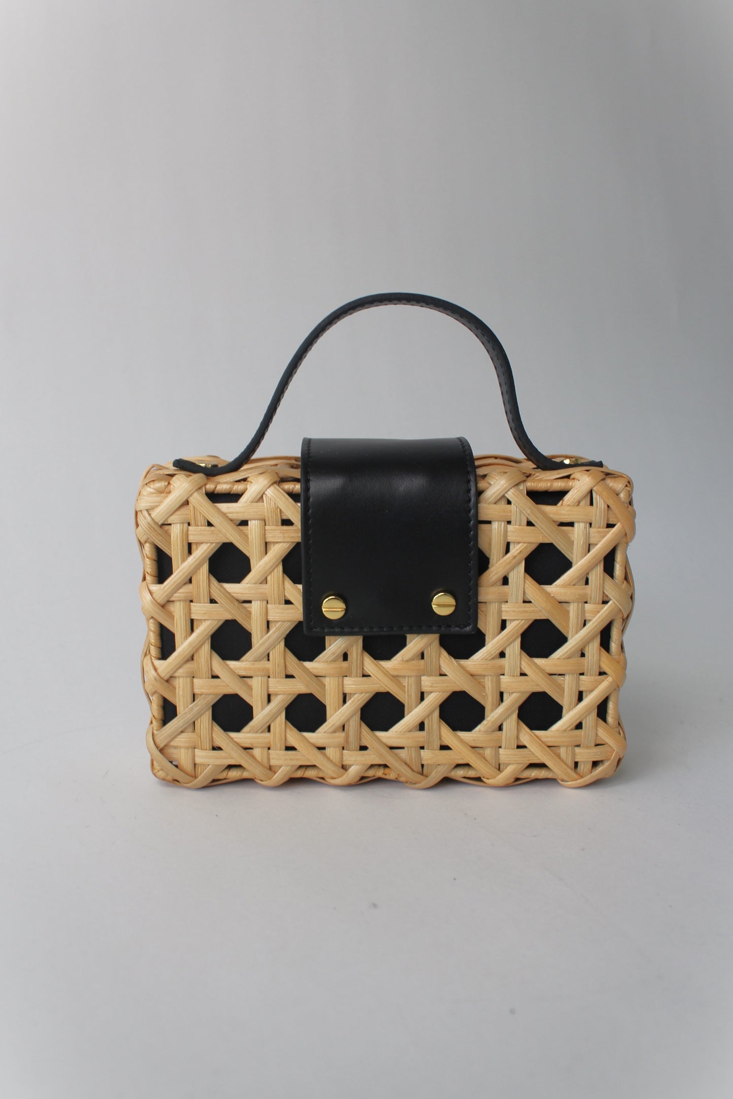 Charlie Slim Mini Handbag with Black Leather