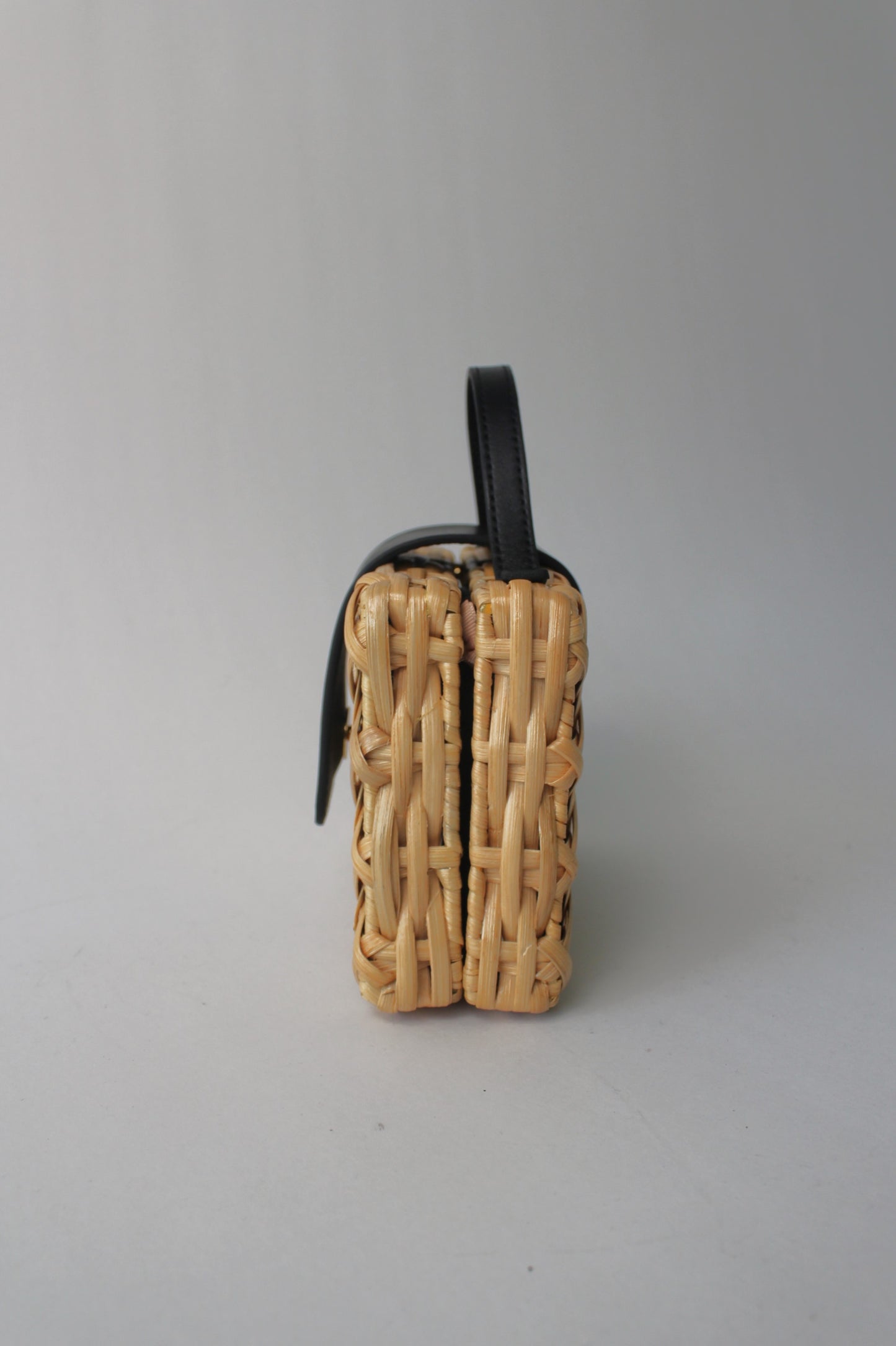 Charlie Slim Mini Handbag with Black Leather