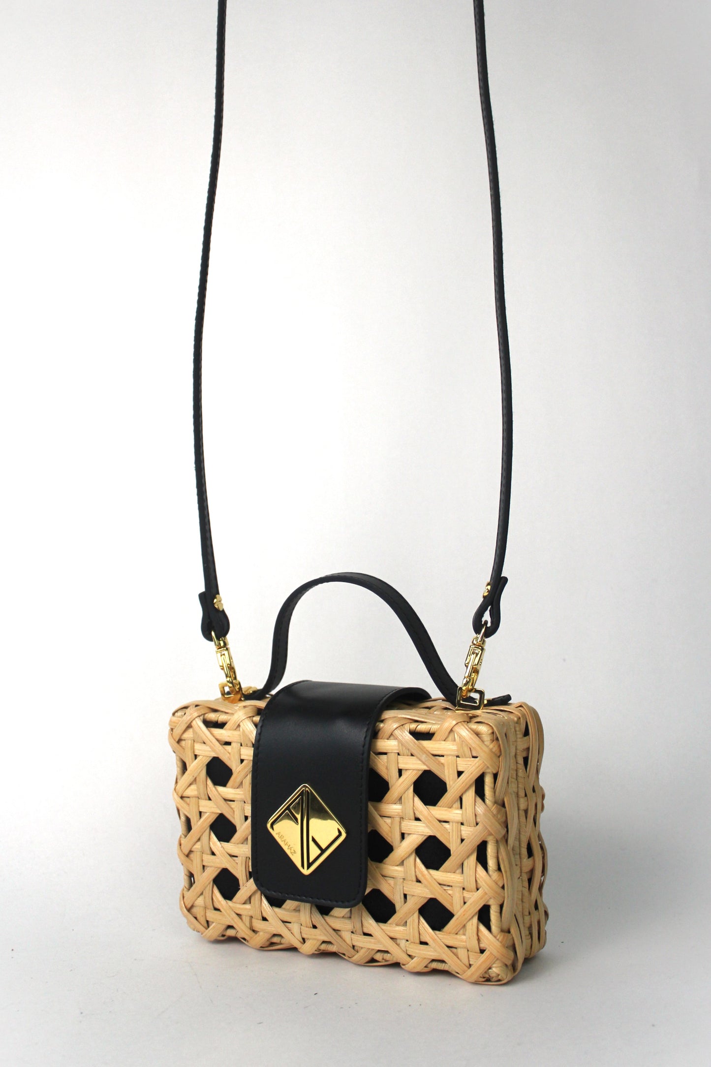 Charlie Slim Mini Handbag with Black Leather