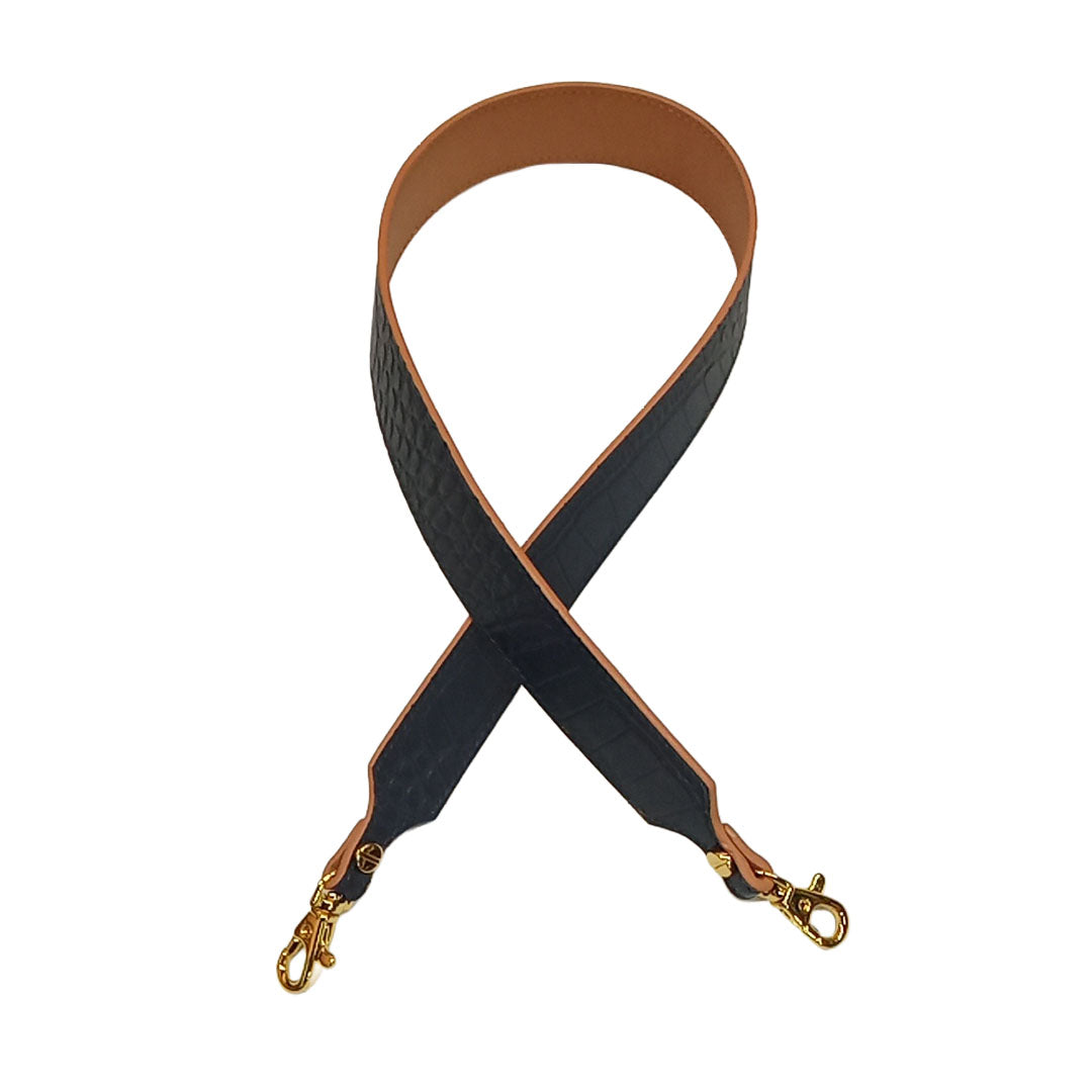 Pop Strap 1.25 (Navy Crocs/Tan)