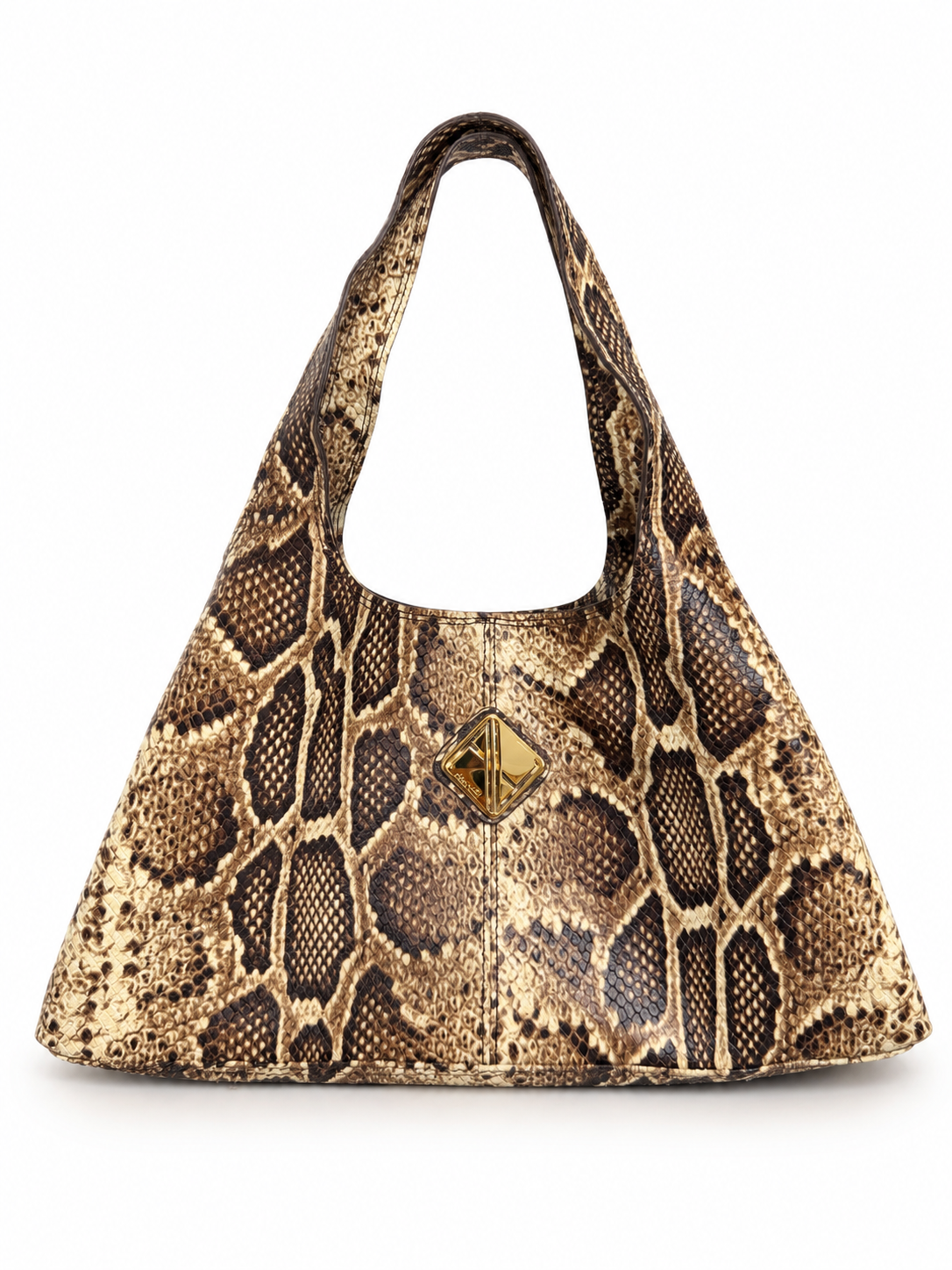 Sando Tote Brown & Cream Snakeskin (Medium)