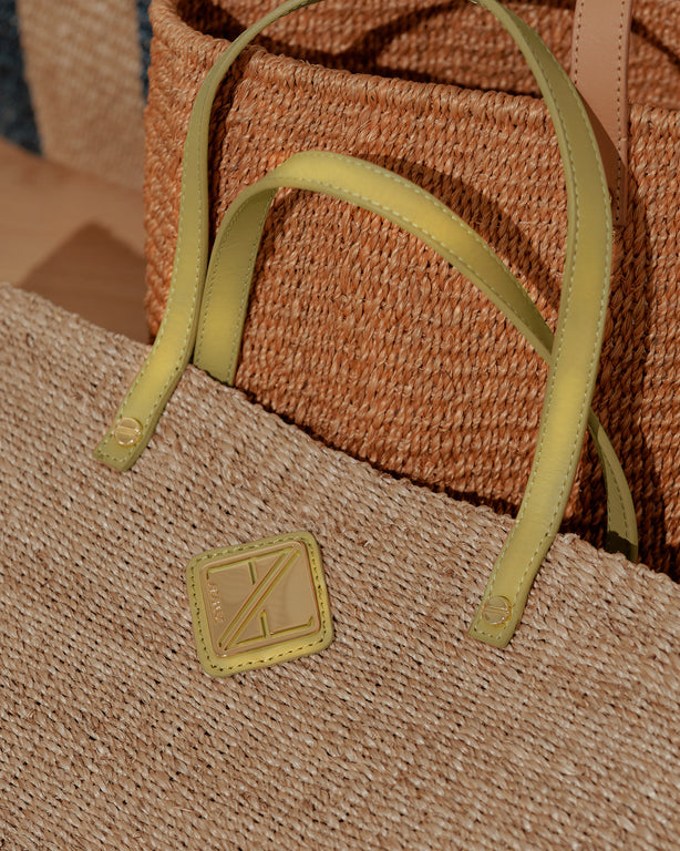 Celine Tote (Natural with Gold Leather)