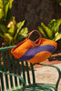 Pita Tote in Orange and Blue