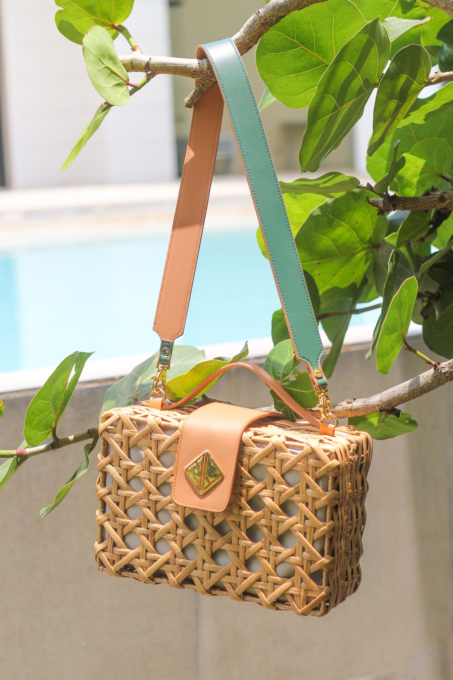 Charlie Satchel Natural with Tan Leather