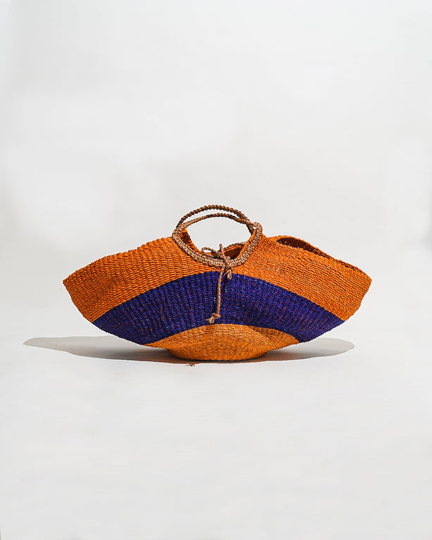 Pita Tote in Orange and Blue