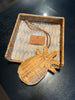 Piña Paper Napkin Holder- Light Blue Ikat
