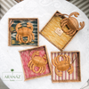 Crabby Paper Napkin Holder- Pink Ikat