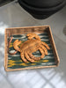 Crabby Paper Napkin Holder- Green Ikat