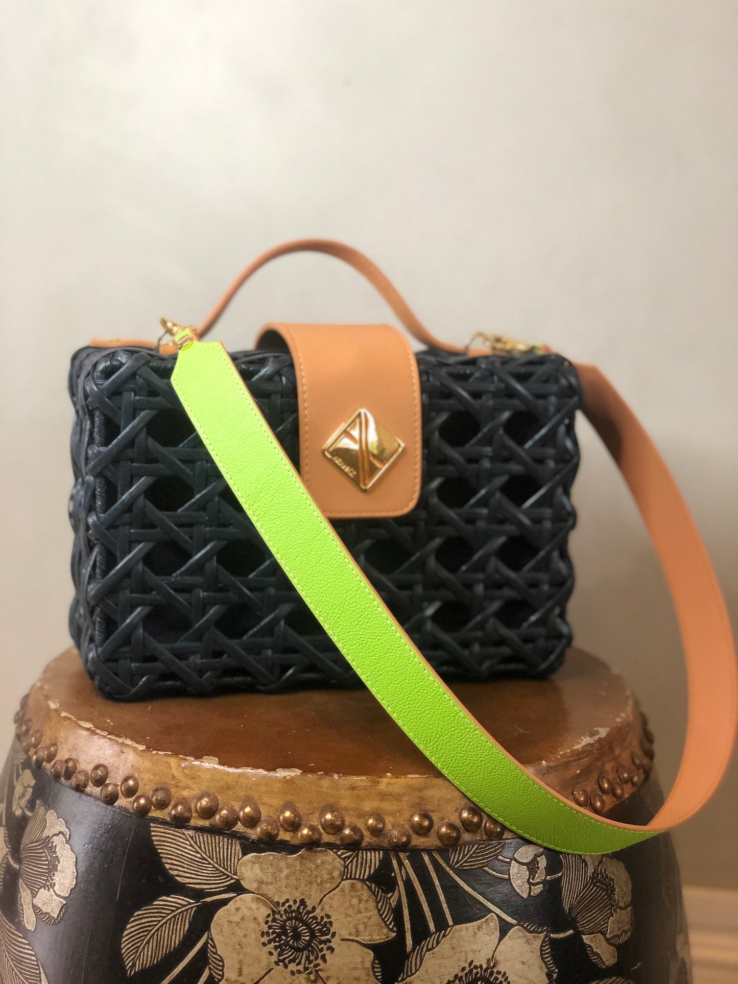 Pop Strap 1.25 (Neon Green/Tan)