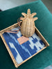 Piña Paper Napkin Holder- Blue Ikat