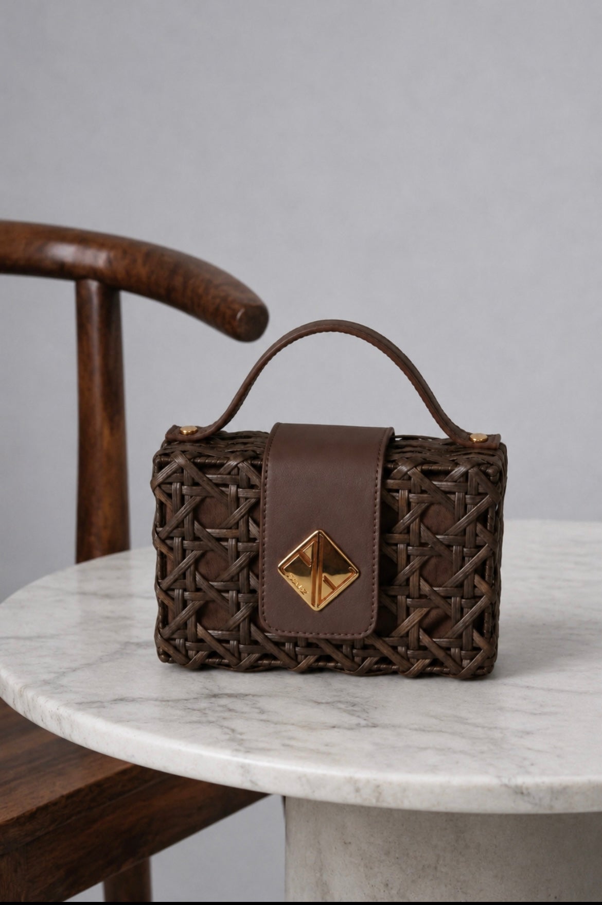 Charlie Slim Mini Handbag (Brown)