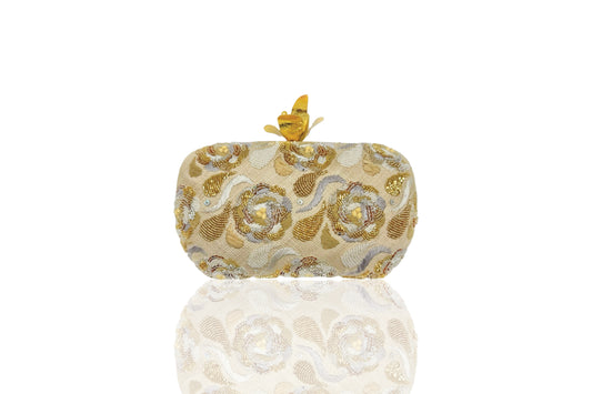 Aquatic Champagne Clutch (Natural)