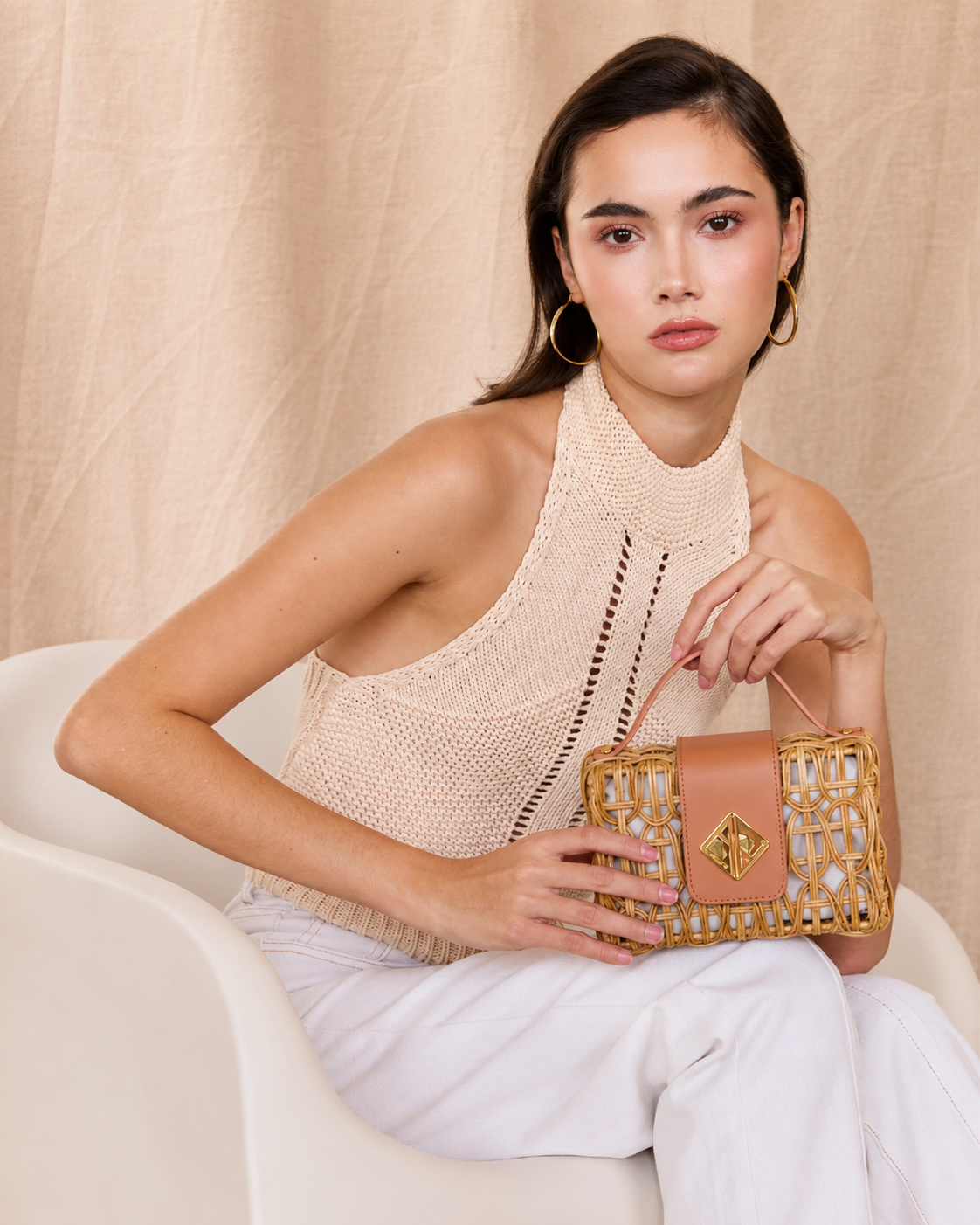 Chloe Slim Mini Handbag (Tan)