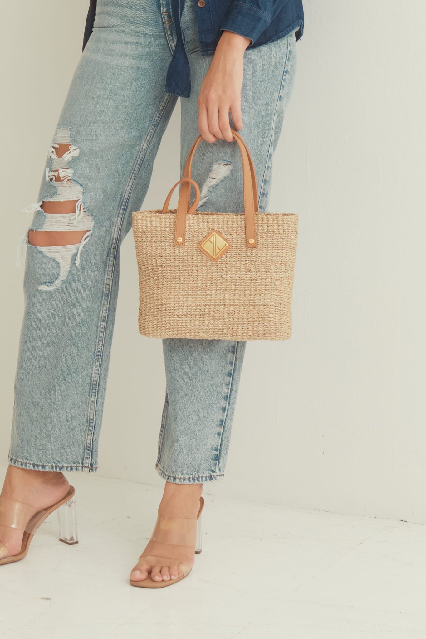 Celine Mini in Natural with Tan Leather