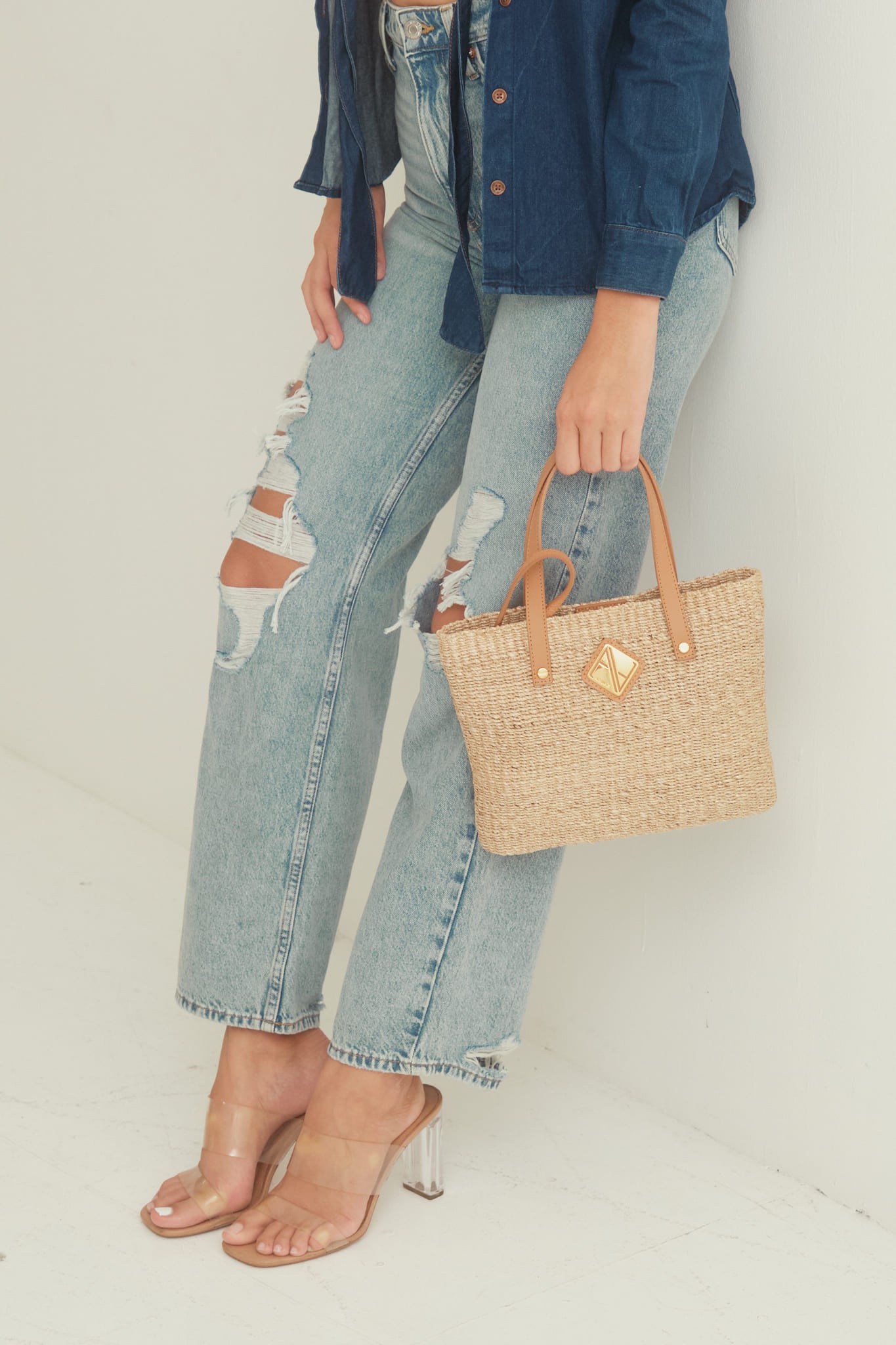 Celine Mini in Natural with Tan Leather