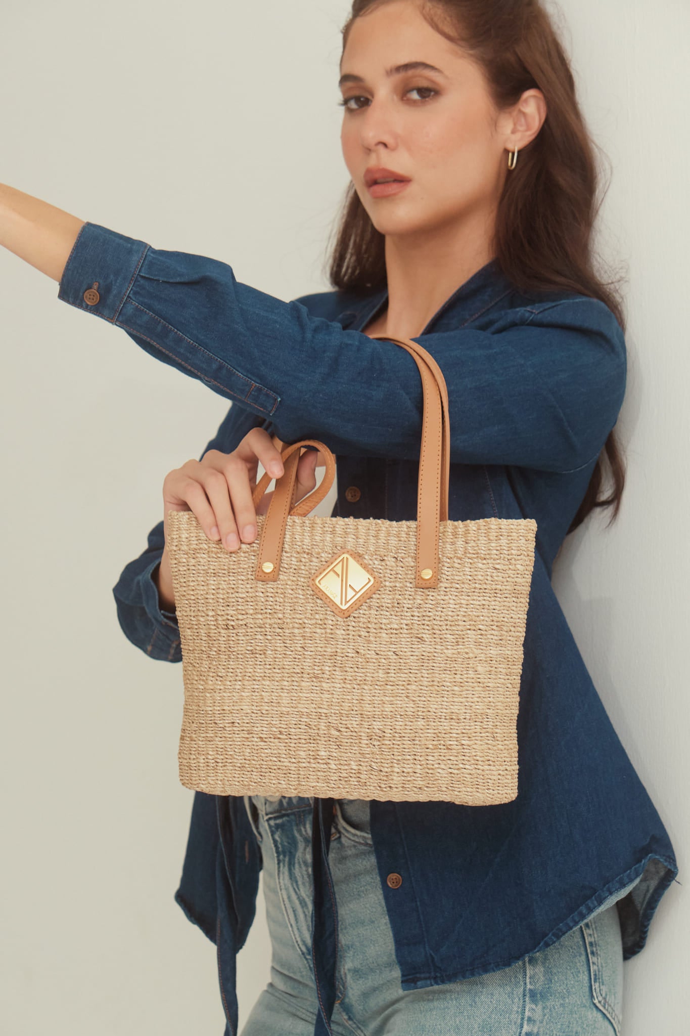 Celine Mini in Natural with Tan Leather