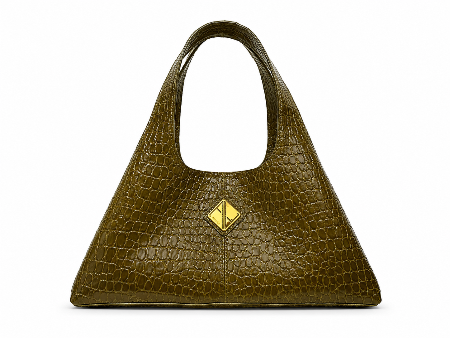 Sando Medium Tote (Olive Croco)