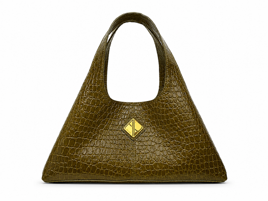 Sando Medium Tote (Olive Croco)