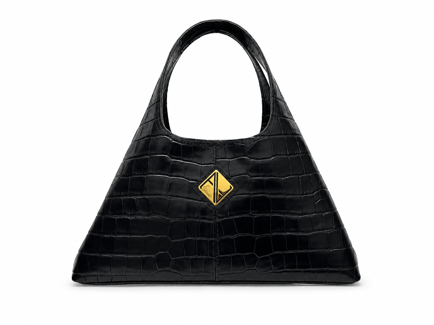 Sando Medium Tote (Black Croco)