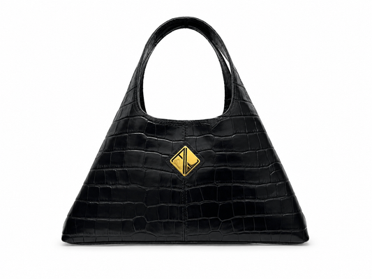 Sando Medium Tote (Black Croco)