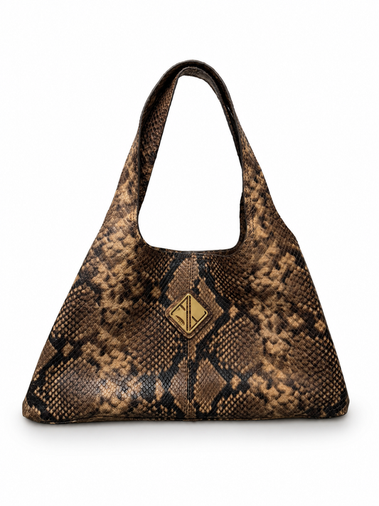 Sando Tote Brown Snakeskin (Medium)