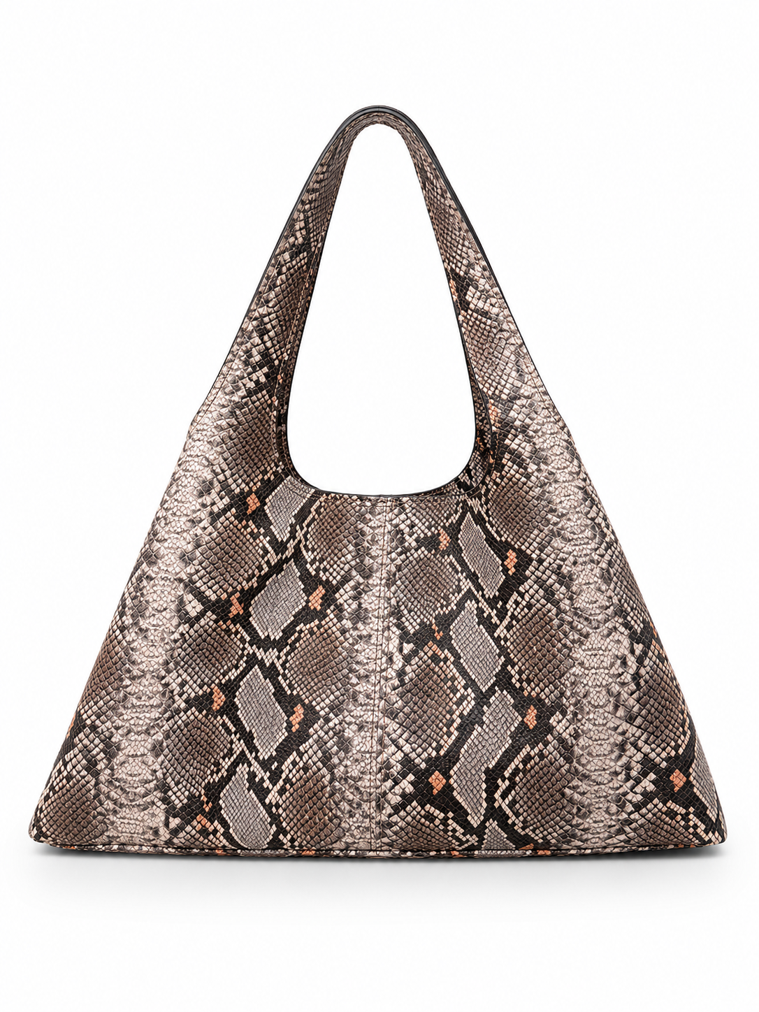 Sando Tote Black and Blush Snakeskin Print (Medium)