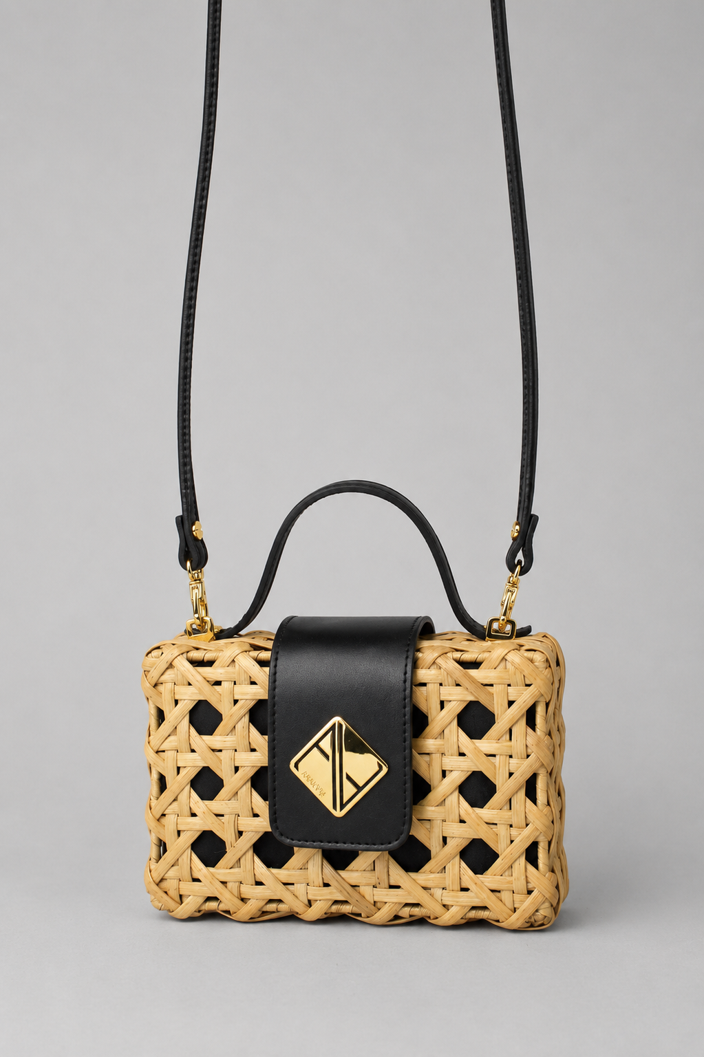 Charlie Slim Mini Handbag with Black Leather