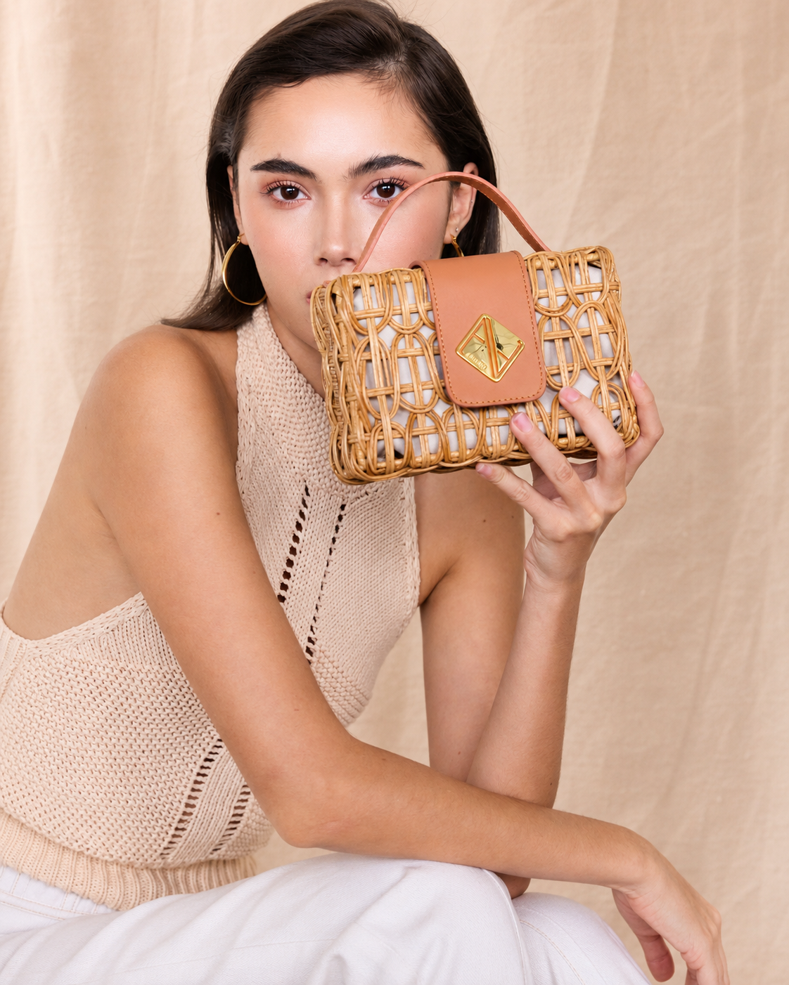 Chloe Slim Mini Handbag (Tan)