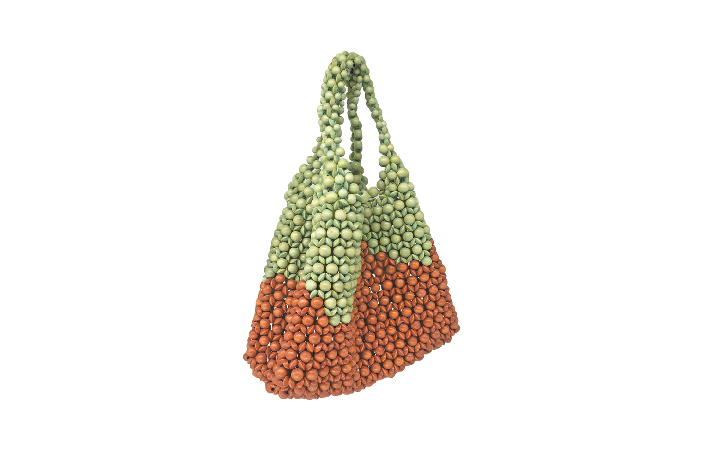 Drip Handbag (Apple Green/Tan)