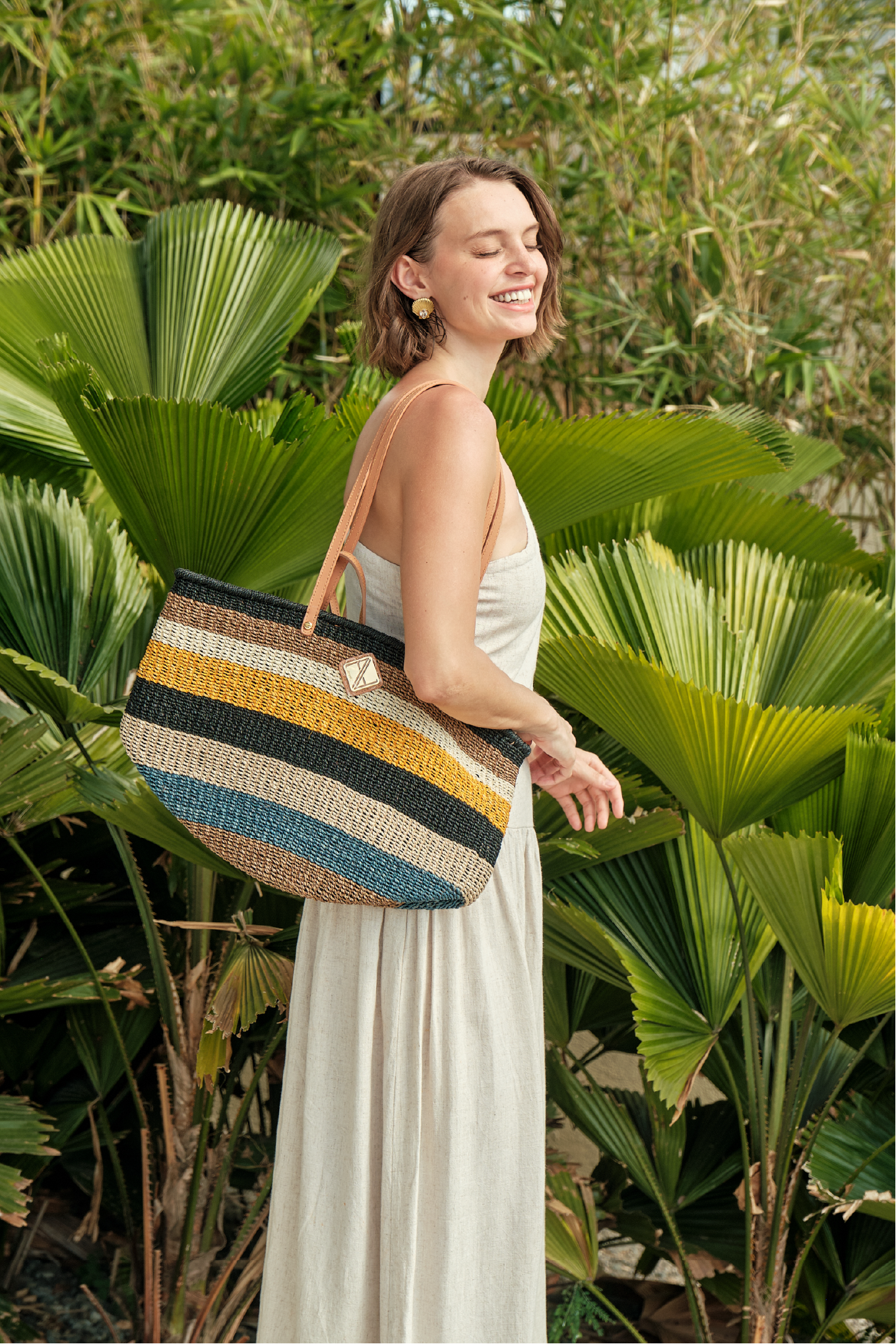 Limited Edition: Carrie City Stripes (Brown/White/Yellow/Blue)