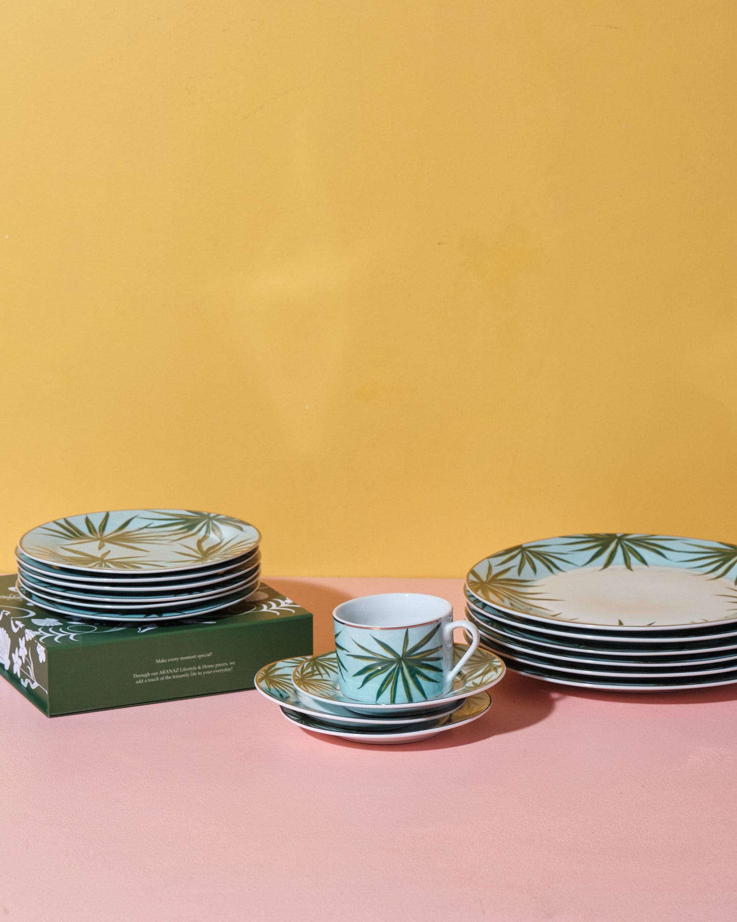 Solihiya Anahaw Dessert Plates (Seafoam Blue and Green)