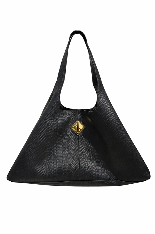 Sando Tote (black python texture)