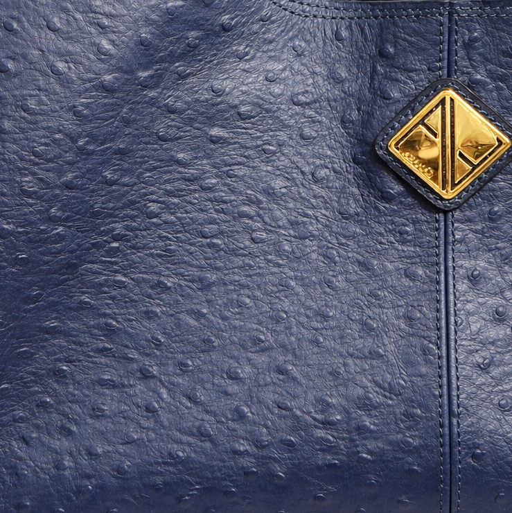 Sando Tote (Navy Ostrich)