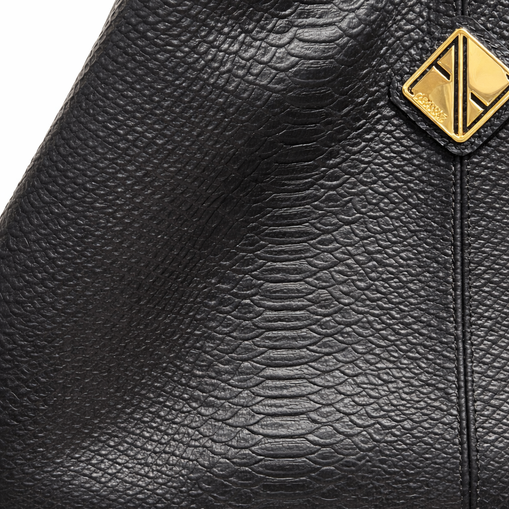 Sando Tote (black python texture)