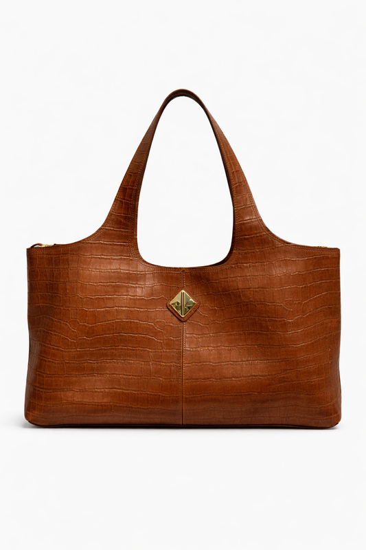 Sando Tote (Tan Croco)