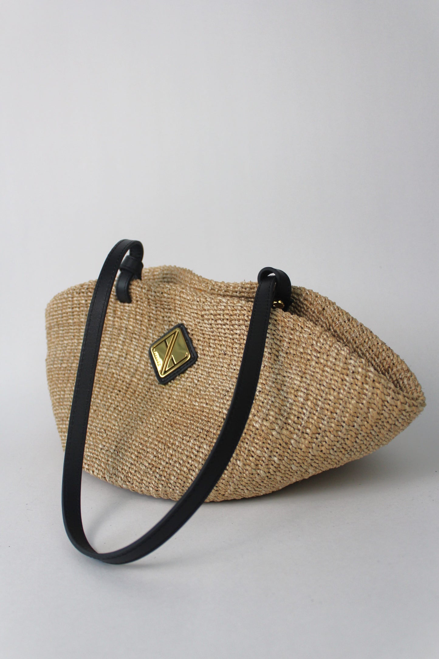 Theresa Large (Natural with Black Leather)