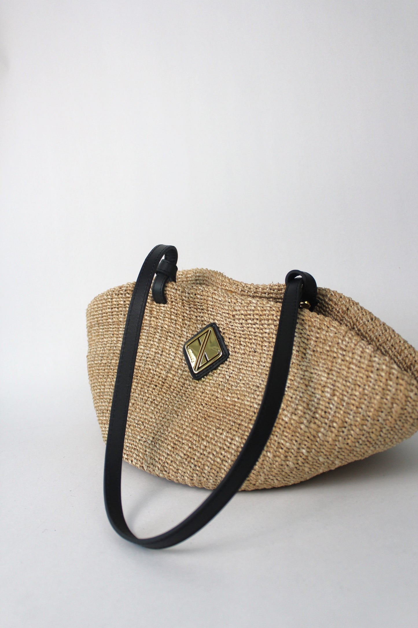 Theresa Large (Natural with Black Leather)