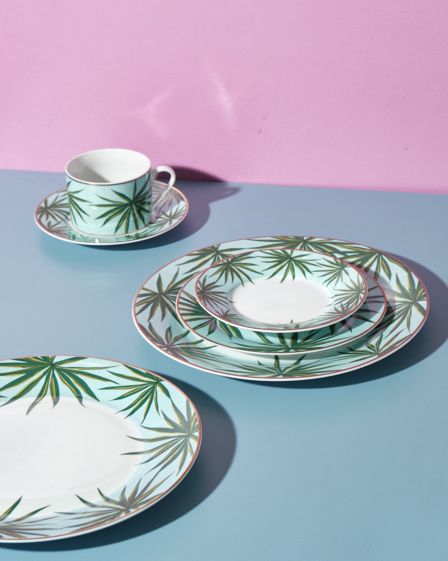 Solihiya Anahaw Dessert Plates (Seafoam Blue and Green)