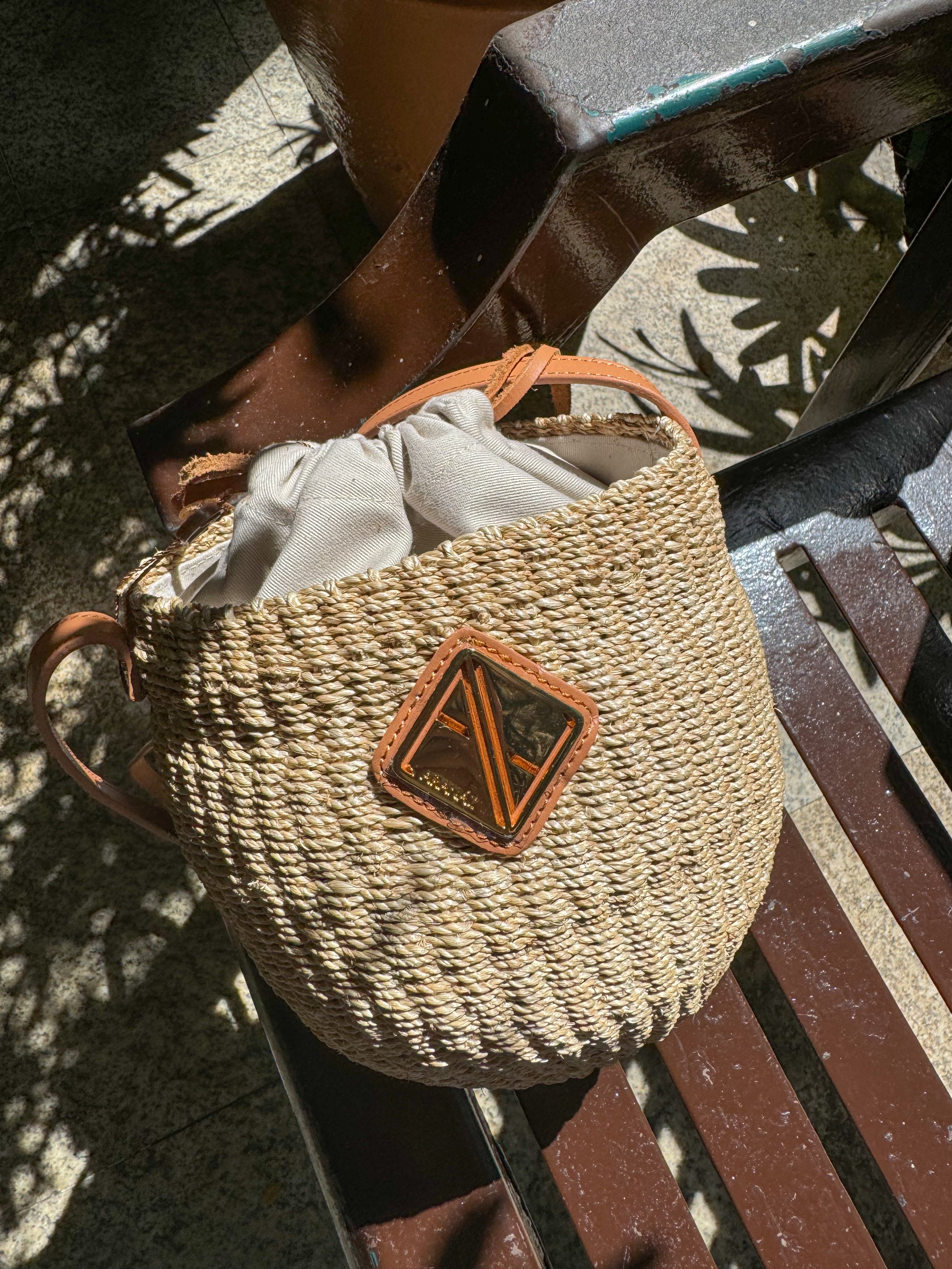 Carrie Sling Natural with Tan Leather ARAN Z