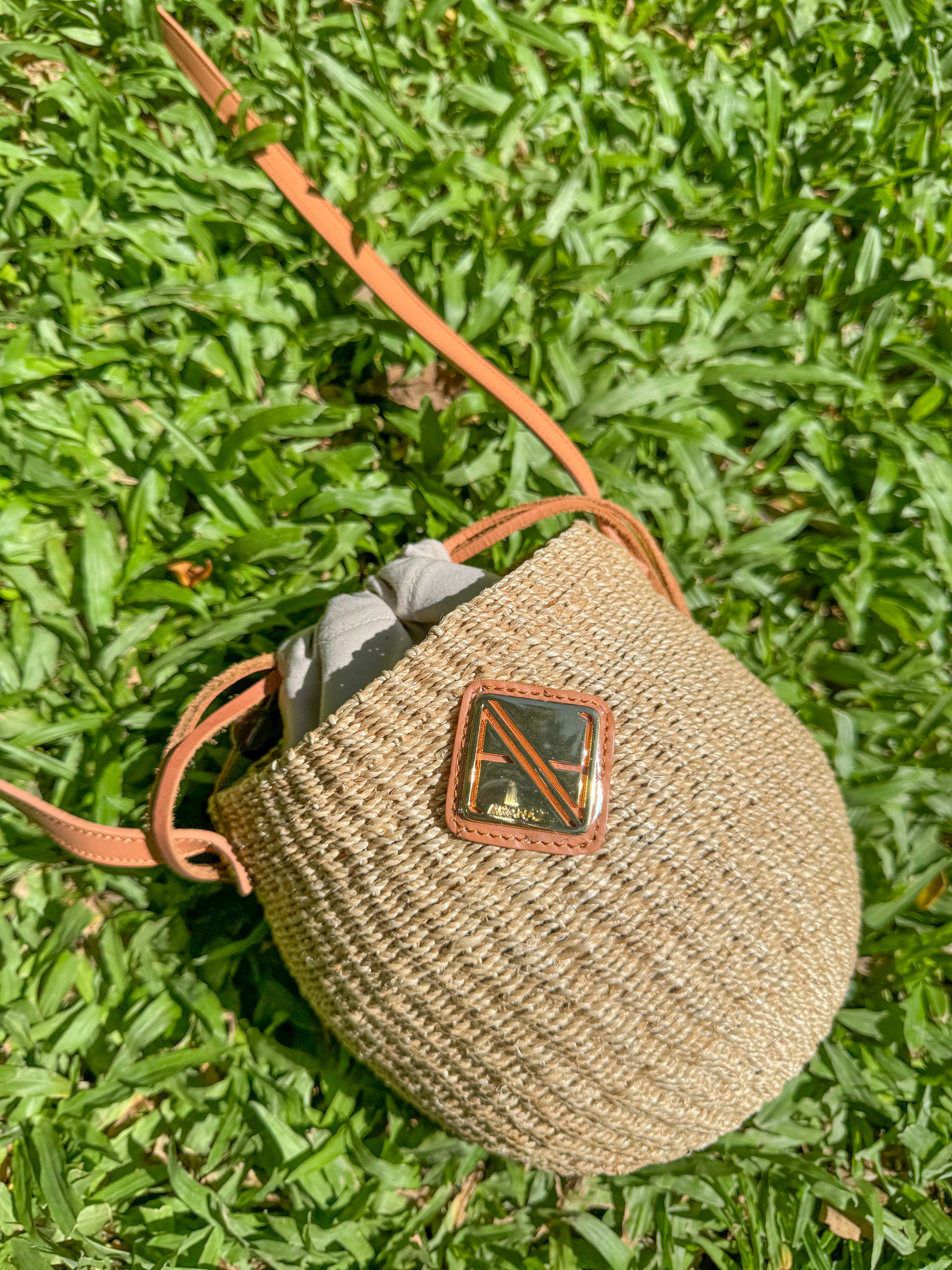 Carrie Sling Natural with Tan Leather ARAN Z