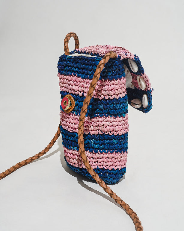 Kai Cellphone Sling in Blue & Pink