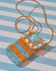 Kai Cellphone Sling in Orange & Turquoise