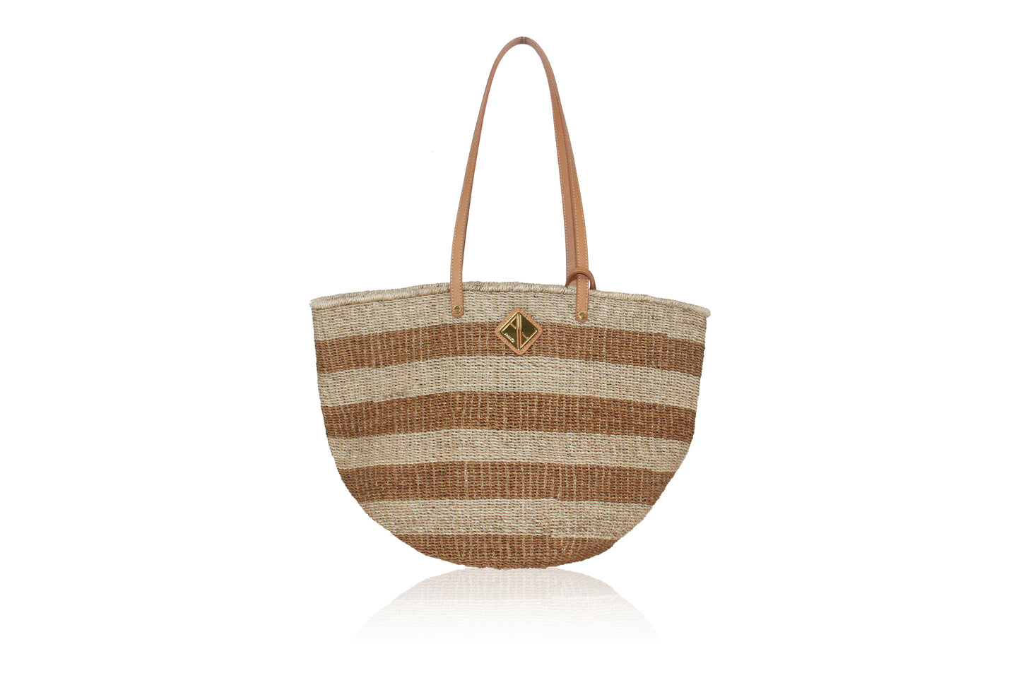Carrie City Natural and Tan Stripes