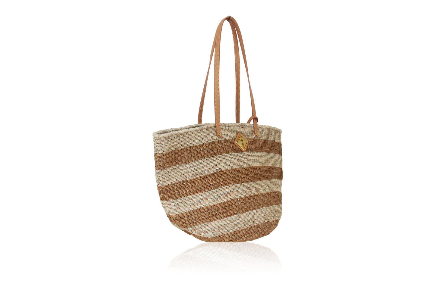 Carrie City Natural and Tan Stripes