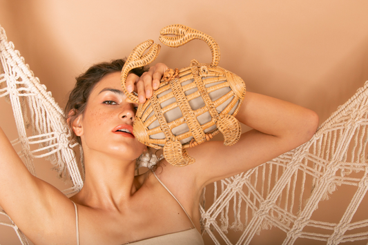 Crab Wicker Handbag